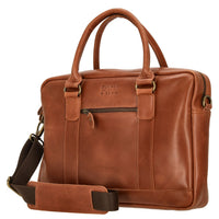 Buckle & Seam Everett - Aktentasche 16" 38 cm (cognac) - Ansicht 2