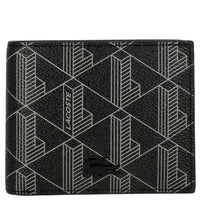 Lacoste Signature - Men's Geldbörse 6cc 11 cm (monogram black gray)