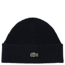 Lacoste Unisex Beanie - Mütze aus gerippter Wolle (navy blue)