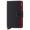 Secrid Matte Miniwallet - Geldbörse RFID 6.5 cm (black-red)