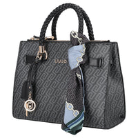 Liu Jo Manh S Satchel Monogramm - Schoudertas 27 cm (nero)