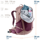 Deuter Futura 25 SL - Women's Wanderrucksack 52 cm (cassis-ashrose) - Ansicht 10