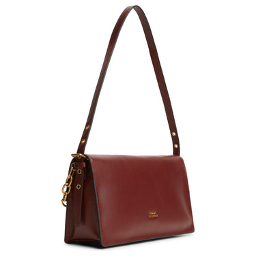 Tommy Hilfiger Crest Leather Conv. Shoulder Bag - Schultertasche (oxblood)