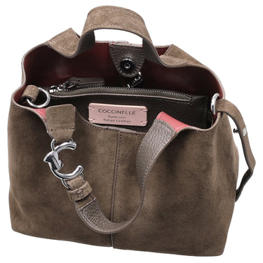 Coccinelle C-Easy Suede - Henkeltasche S 20 cm (fango/fango) - Ansicht 6