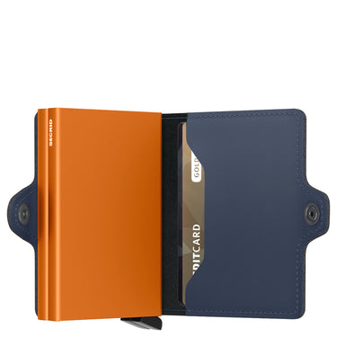 Secrid Matte Twinwallet - Geldbörse 12cc 7 cm RFID (night blue-orange)