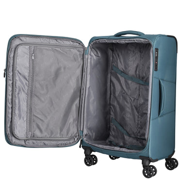 D&N Travel Line 9804 - 4-Rollen-Trolley M 68 cm erw. (petrol) - Ansicht 6