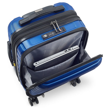Delsey Paris Shadow 5.0 - 4-Rollen-Kabinentrolley mit Vortasche S 55 cm erw. USB (blau) - Ansicht 6