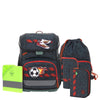 Lässig School Set Light Unique - Schulranzen Set 6tlg. 960g (foodball deep blue)