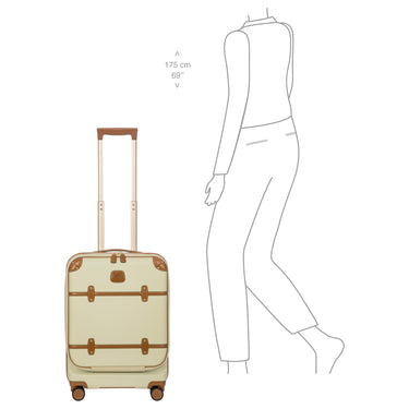 Brics Bellagio - 4-Rollen-Kabinentrolley mit Vortasche 55 cm erw. (cream) - Ansicht 12