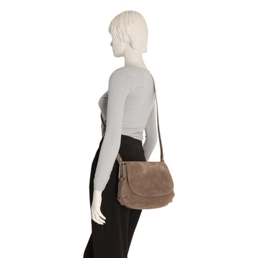 Coccinelle Rebekka Suede - Umhängetasche 27 cm (warm taupe) - Markenkoffer