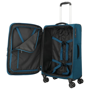 Travelite Kick Off - 4-Rollen-Trolley M 67 cm erw. (petrol) - Ansicht 3