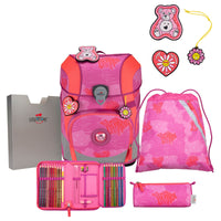 DerDieDas ErgoFlex Tiny - Schulranzen Set 5tlg. 900g (Roses)