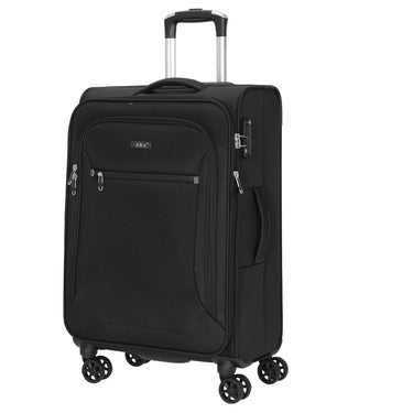 D&N Travel Line 6404 - 4 - Rollen - Trolley M 68 cm (schwarz) - Markenkoffer