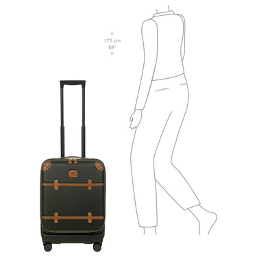 Brics Bellagio - 4-Rollen-Kabinentrolley mit Vortasche 55 cm erw. (olive) - Ansicht 10