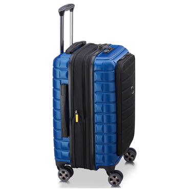 Delsey Paris Shadow 5.0 - 4-Rollen-Kabinentrolley mit Vortasche S 55 cm erw. USB (blau) - Ansicht 3