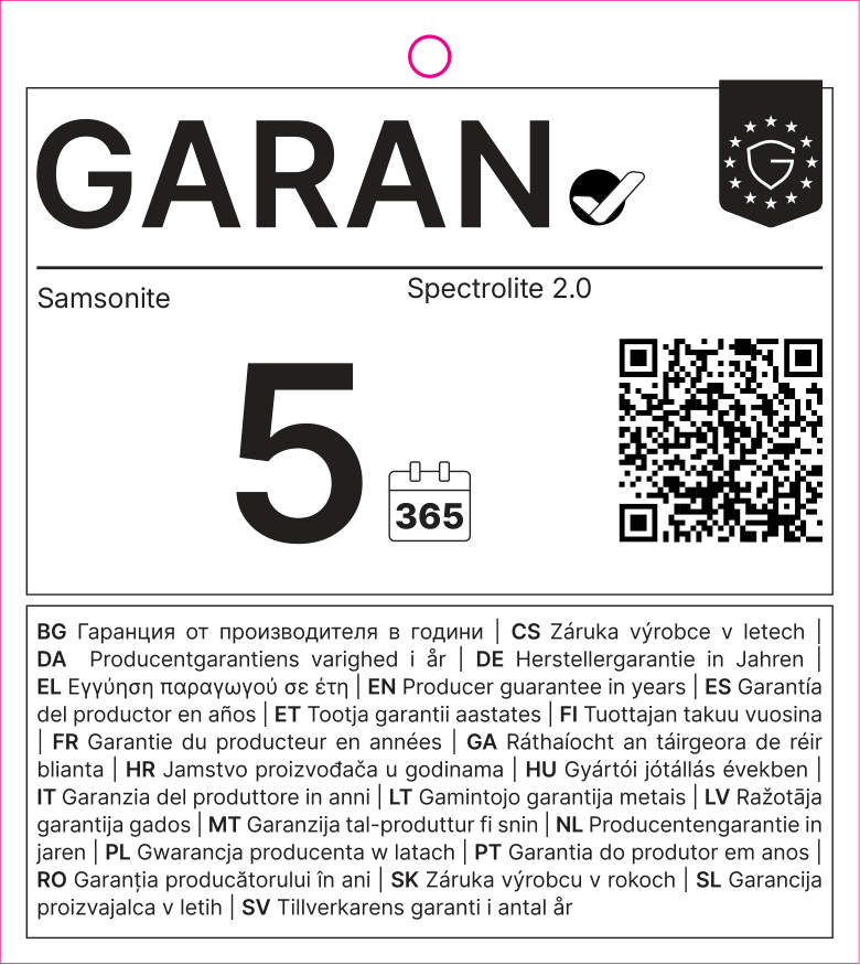 Label GARAN de l’UE : garantie du producteur en années: 5 – Samsonite