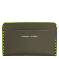Horizn Studios Card Holder - Visitenkartenetui 9 cm (dark olive/neon green)