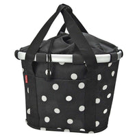 KLICKfix reisenthel Bikebasket 15 - Lenkerkorb 35 cm (black dots)