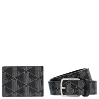 Lacoste The Blend Geschenkset - Kreditkartenetui und Gürtel (palm green, 105 cm)