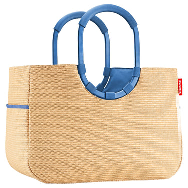 reisenthel shopping loopshopper L - Einkaufstasche mit Bügel 46 cm (frame raffia blue) - Ansicht 2