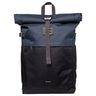 Sandqvist Icon Rolltop - Rucksack M 14" 60 cm (multi black/ navy with black leather) - Markenkoffer
