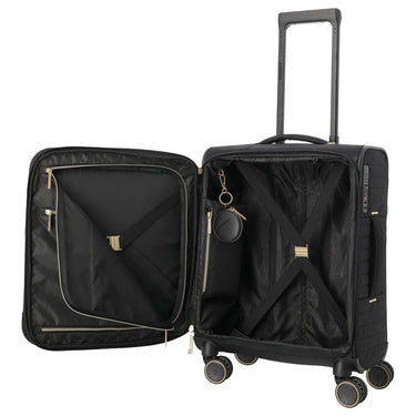 Travelite BARBARA Stepp - 4-Rollen-Trolley S 55 cm erw. (schwarz) - Ansicht 7