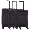 Travelite Chios - 4-Rollen-Trolley Set 3tlg. (schwarz)