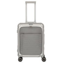 Travelite Next - 4-Rollen-Kabinentrolley mit Vortasche S 55 cm (silber)